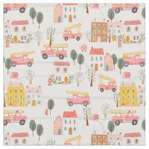 To the Rescue - Firefighters in action Fire Truck Fabric