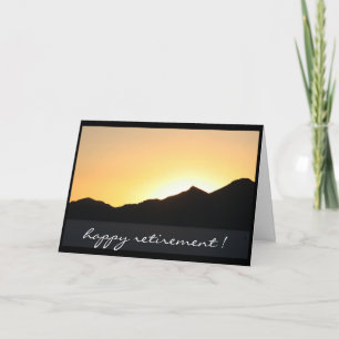 to the retiring sunset card