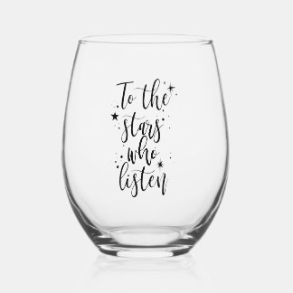 To the Stars Stemless Wine Glass