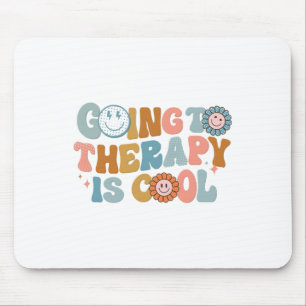 To The Therapy Is Cool Retro Feminist Mouse Pad