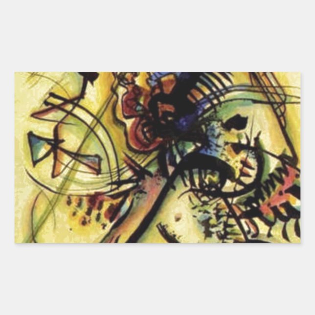 To the Unknown Voice by Kandinsky Rectangular Sticker (Front)