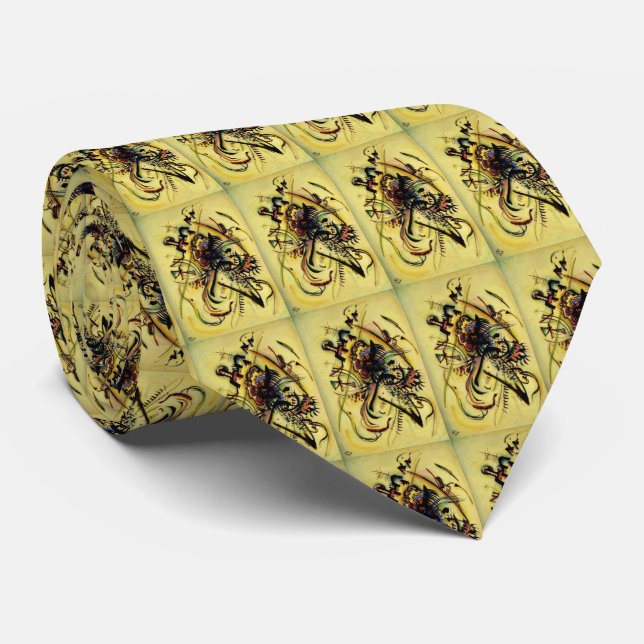 To the Unknown Voice by Kandinsky Tie (Rolled)