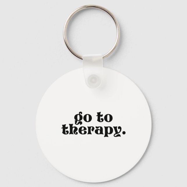 To Therapy Fun Mental Health Issue 1  Key Ring (Front)