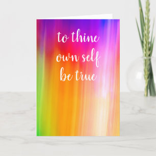 to thine own self be true blank card by Jo Images