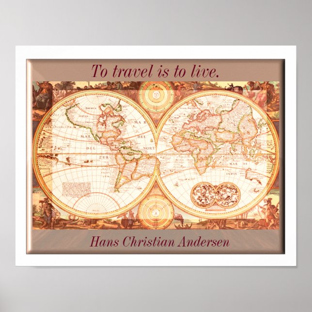 To travel is to live - Art Print (Front)