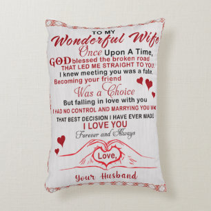To Wonderful Wife I Knew Meeting You Was A Fate Decorative Cushion