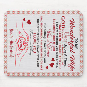 To Wonderful Wife I Knew Meeting You Was A Fate Mouse Pad