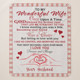 To Wonderful Wife I Knew Meeting You Was A Fate Sherpa Blanket