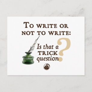 To Write or Not to Write Postcard