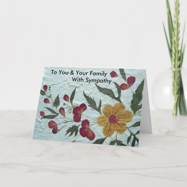 To You & Your Family with sympathy card (Front)