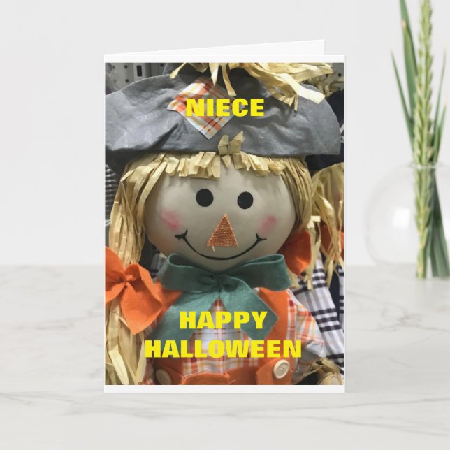 **TO YOUNG NIECE** AT HALLOWEEN CARD (Front)