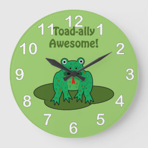 Toad-ally Awesome Large Clock