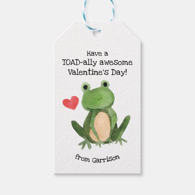 Toad-ally Awesome Valentine's Day Tags (Front)