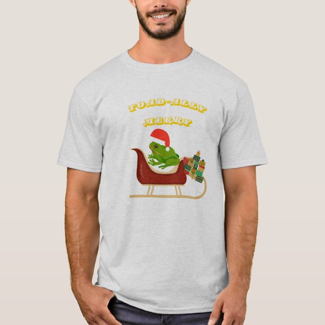 Toad-ally Merry Frog Christmas Tee (Front)