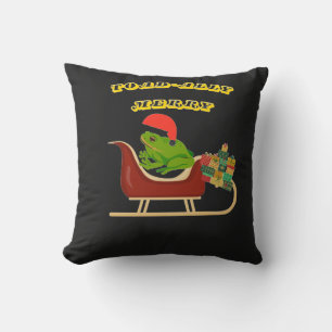Toad-ally Merry Frog Christmas Tee Cushion