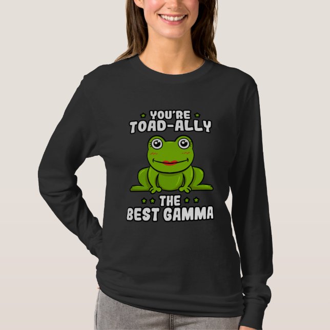 Toad Ally The Best Gamma Frog  Toad Grandmother T-Shirt (Front)