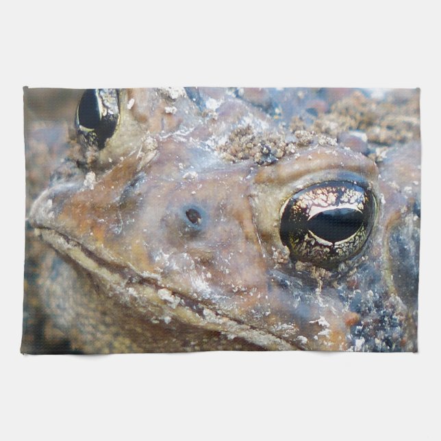 Toad face tea towel (Horizontal)