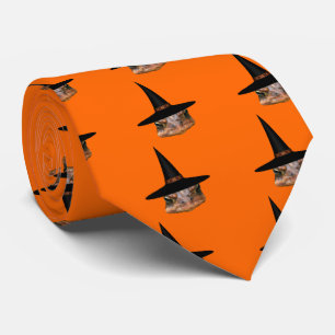 Toad Face Witch Hat Halloween Neck Tie