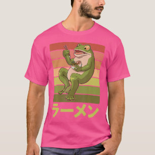 Toad Frog Eating Ramen Soup For A Frog Hunter T-Shirt