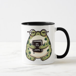 Toad Hugging a Journal - "Hug your Journal" Funny  Mug