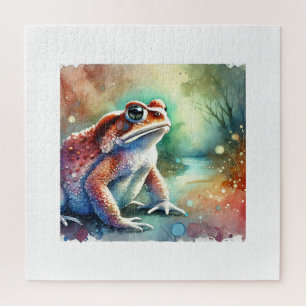Toad in the Garden 160724AREF234 - Watercolor Jigsaw Puzzle