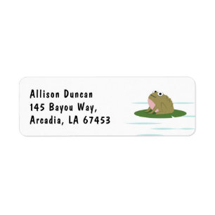 Toad on a Lily Pad Return Address