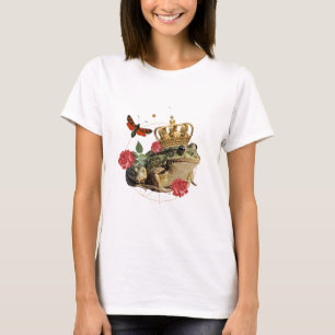 Toad Queen with Gold Crown - Funny Amphibians T-Shirt