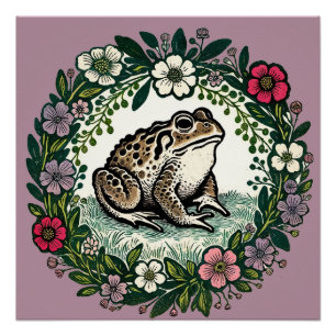 Toad Wildflowers Poster