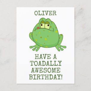 Toadally Awesome Birthday Postcard