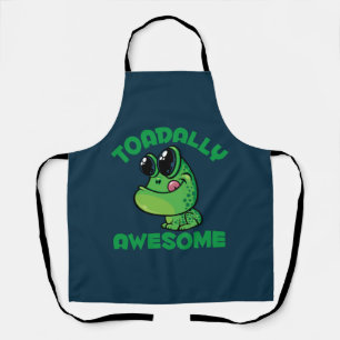 Toadally Awesome Happy Cartoon Toad Apron