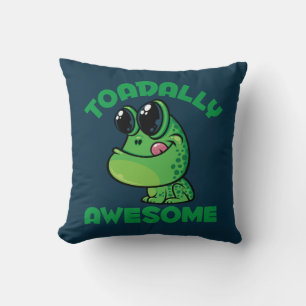 Toadally Awesome Happy Cartoon Toad Cushion