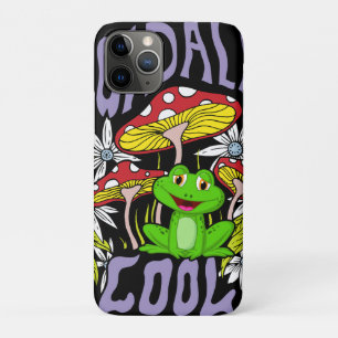Toadally Cool Colourful floral and frog typography Case-Mate iPhone Case