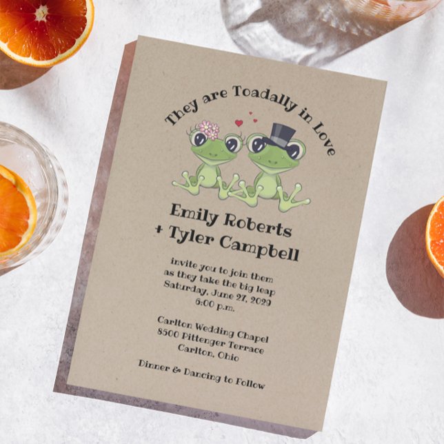 Toadally in Love Frog Wedding Invitation © (Creator Uploaded)