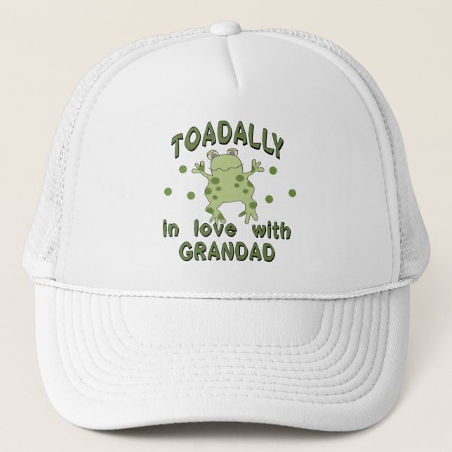 TOADALLY Love Grandad Frog Trucker Hat (Front)