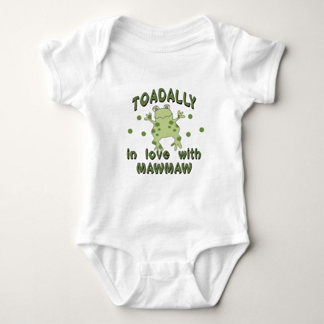 TOADALLY Love MawMaw Frog Baby Bodysuit (Front)