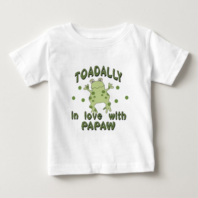 TOADALLY Love Papaw Frog Baby T-Shirt (Front)