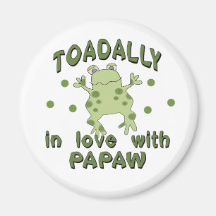 TOADALLY Love Papaw Frog Magnet