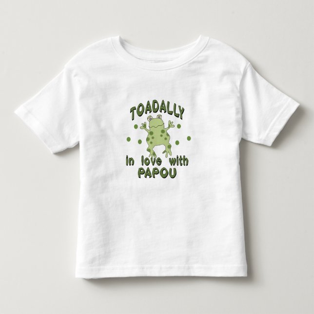 TOADALLY Love Papou Frog Toddler T-Shirt (Front)