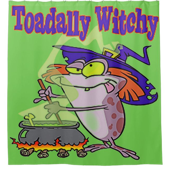 Toadally Witchy Shower Curtain (Front)