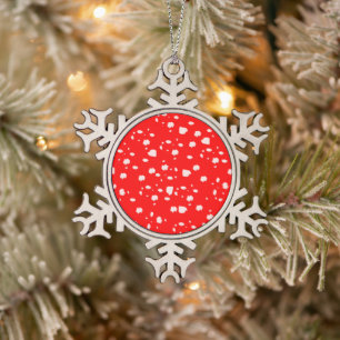 Toadstool  art snowflake pewter christmas ornament