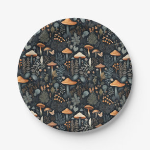 Toadstool Forest  Paper Plate