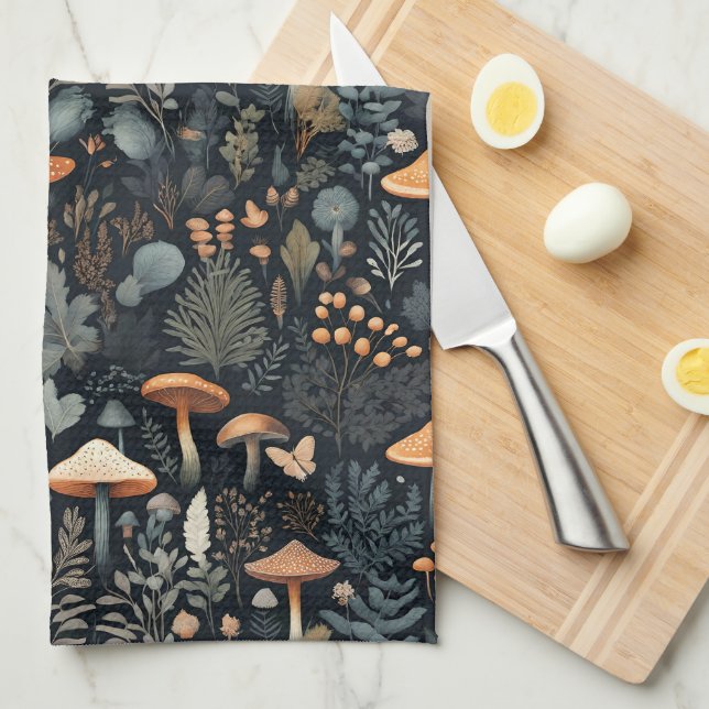 Toadstool Forest  Tea Towel (Quarter Fold)