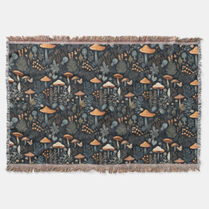 Toadstool Forest Throw Blanket