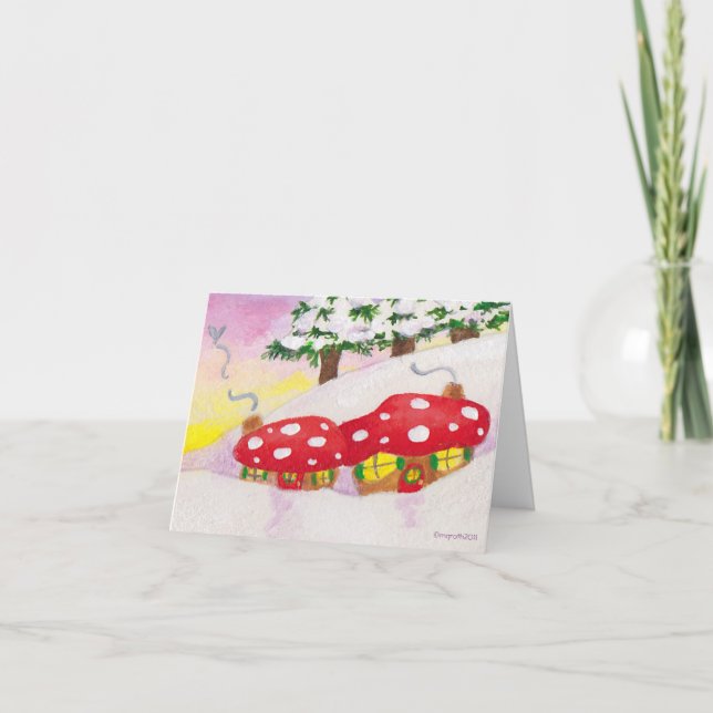 Toadstool miss you card (Front)