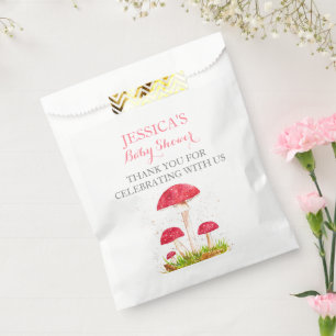 Toadstool Mushroom Watercolor Cute Baby Shower Favour Bags
