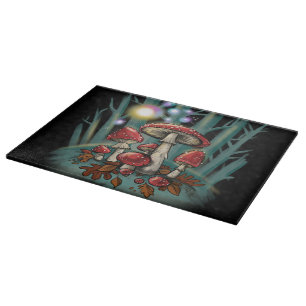 Toadstool mushrooms cutting board