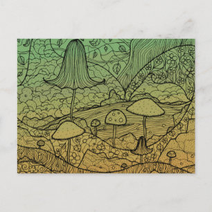 Toadstool Postcard