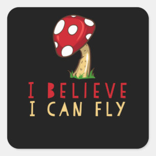 Toadstool Saying Funny Square Sticker