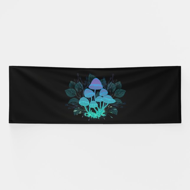 Toadstools in Bushes Banner (Horizontal)