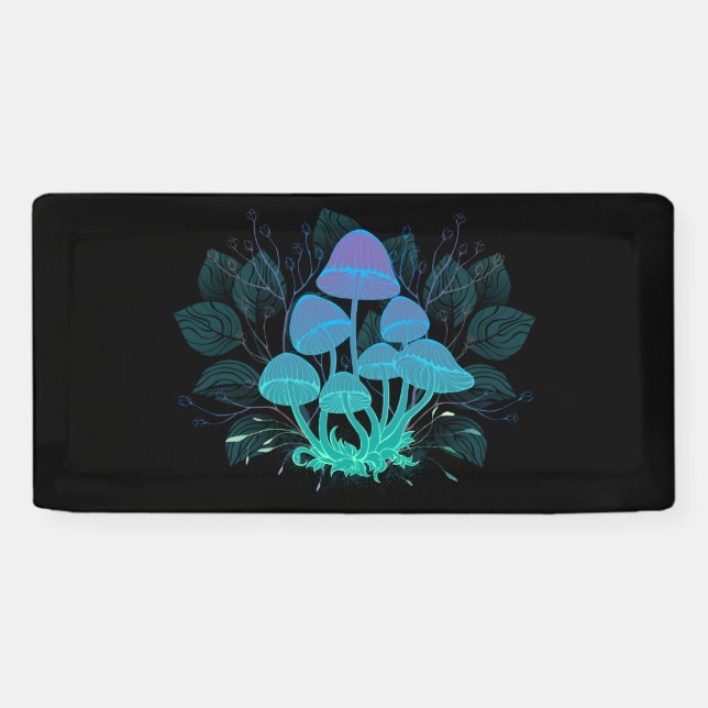 Toadstools in Bushes Banner (Horizontal)